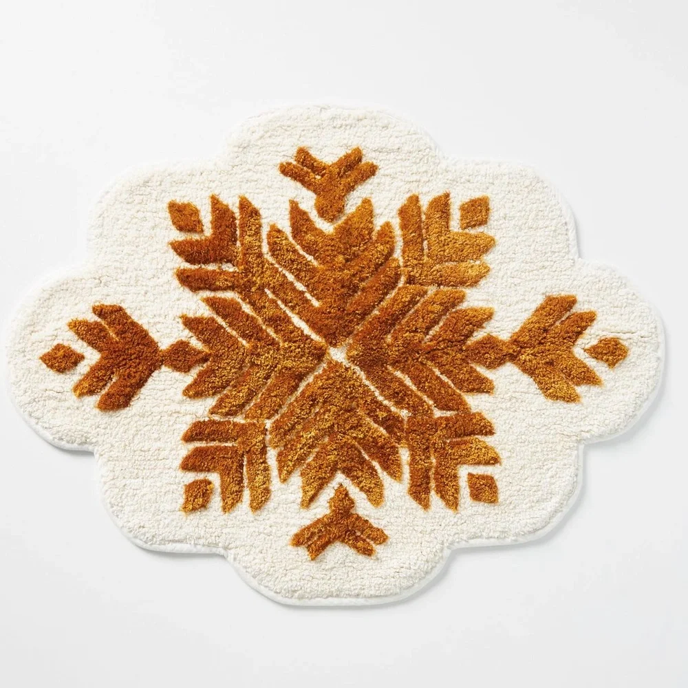 Anthro Tufted Cecily Bath Mat Ivory